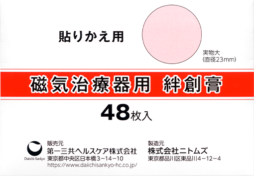 製品のパッケージ表面 実物大を記載しています