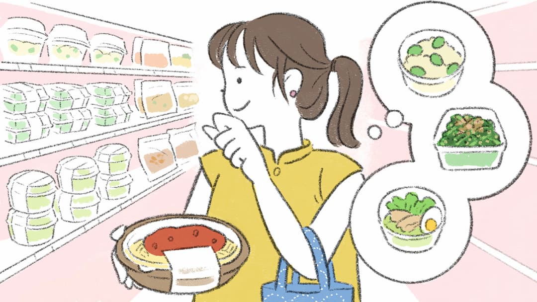 コンビニのメニューに１品追加したイラスト