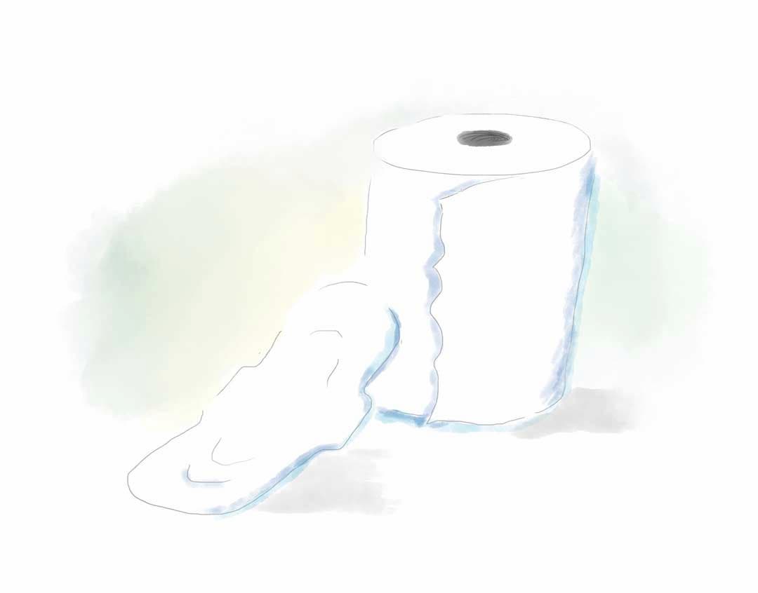 トイレットペーパーとナプキンのイラスト