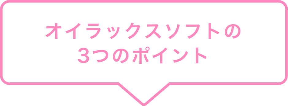 オイラックスソフトの3つのポイント