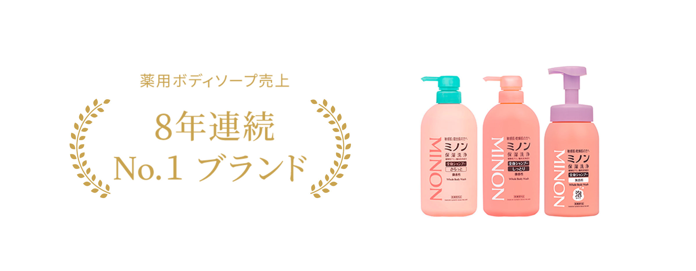 薬用ボディソープ売上 4年連続 No.1 ブランド